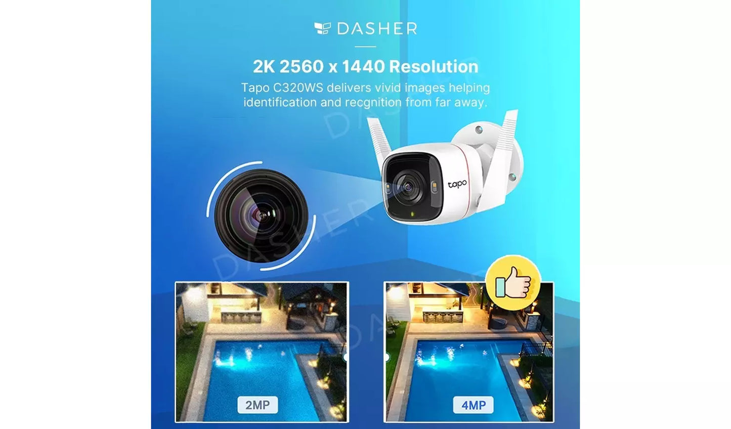 TP-Link Tapo C320WS 2K QHD Outdoor Security Wi-Fi Camera