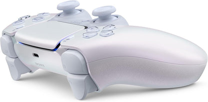 Close-up of Sony DualSense Chroma Pearl iridescent colour-shift finish
