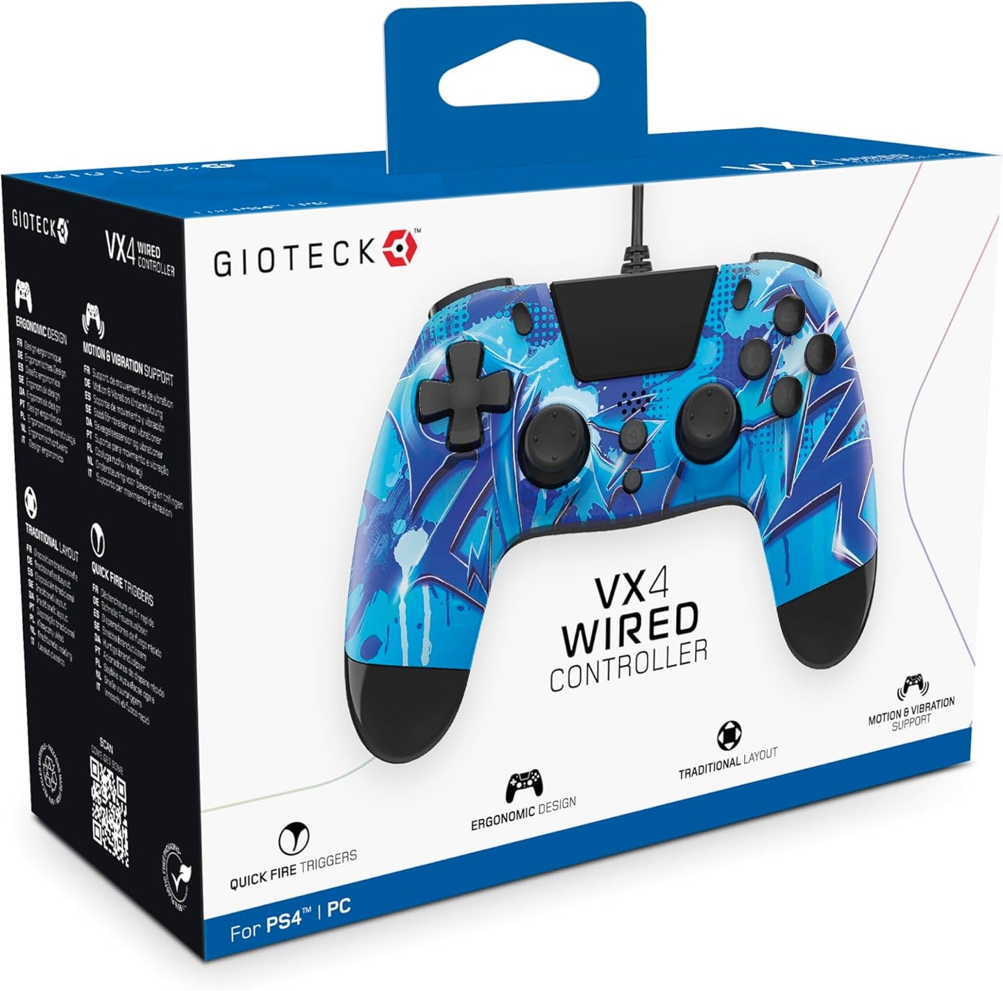 GioteckVX4WirelessPS4ControllerinElectricBluefrontview