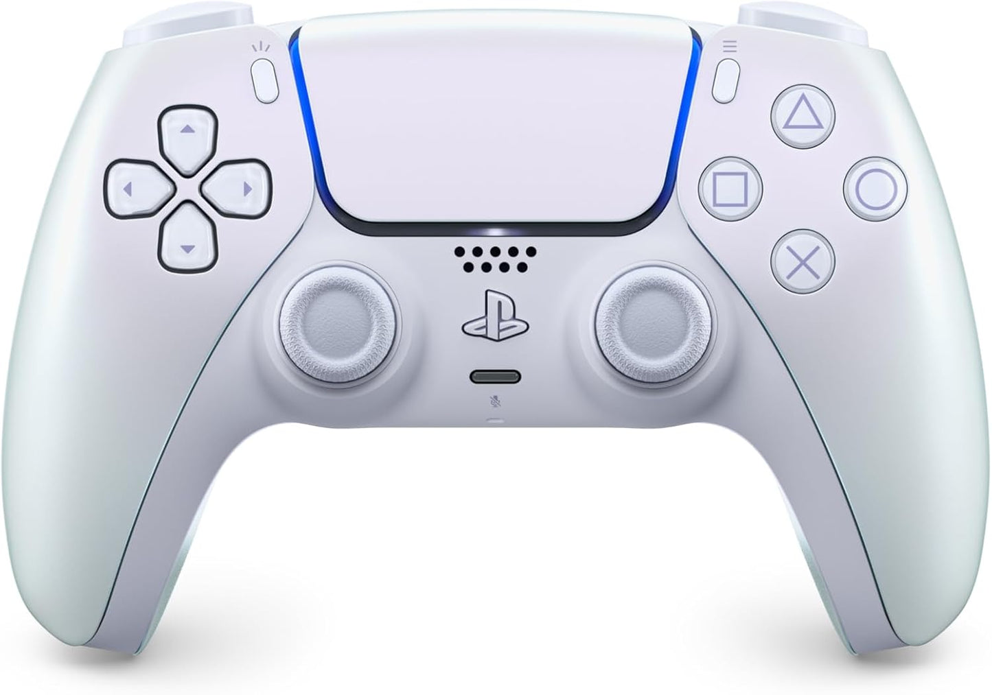 PS5 DualSense Chroma Pearl iridescent finish angled view