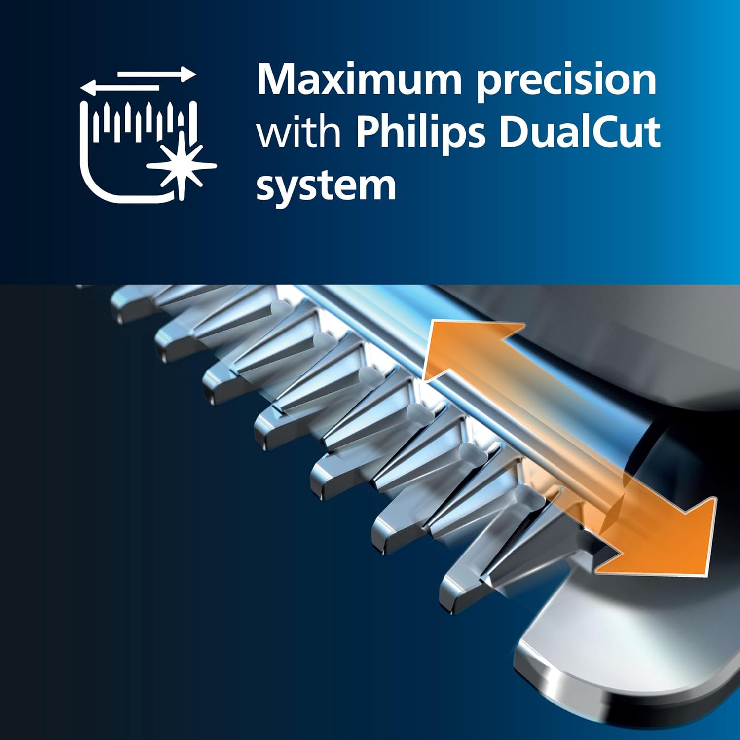 Philips HC5610 hair clipper being rinsed under tap showing washable design
