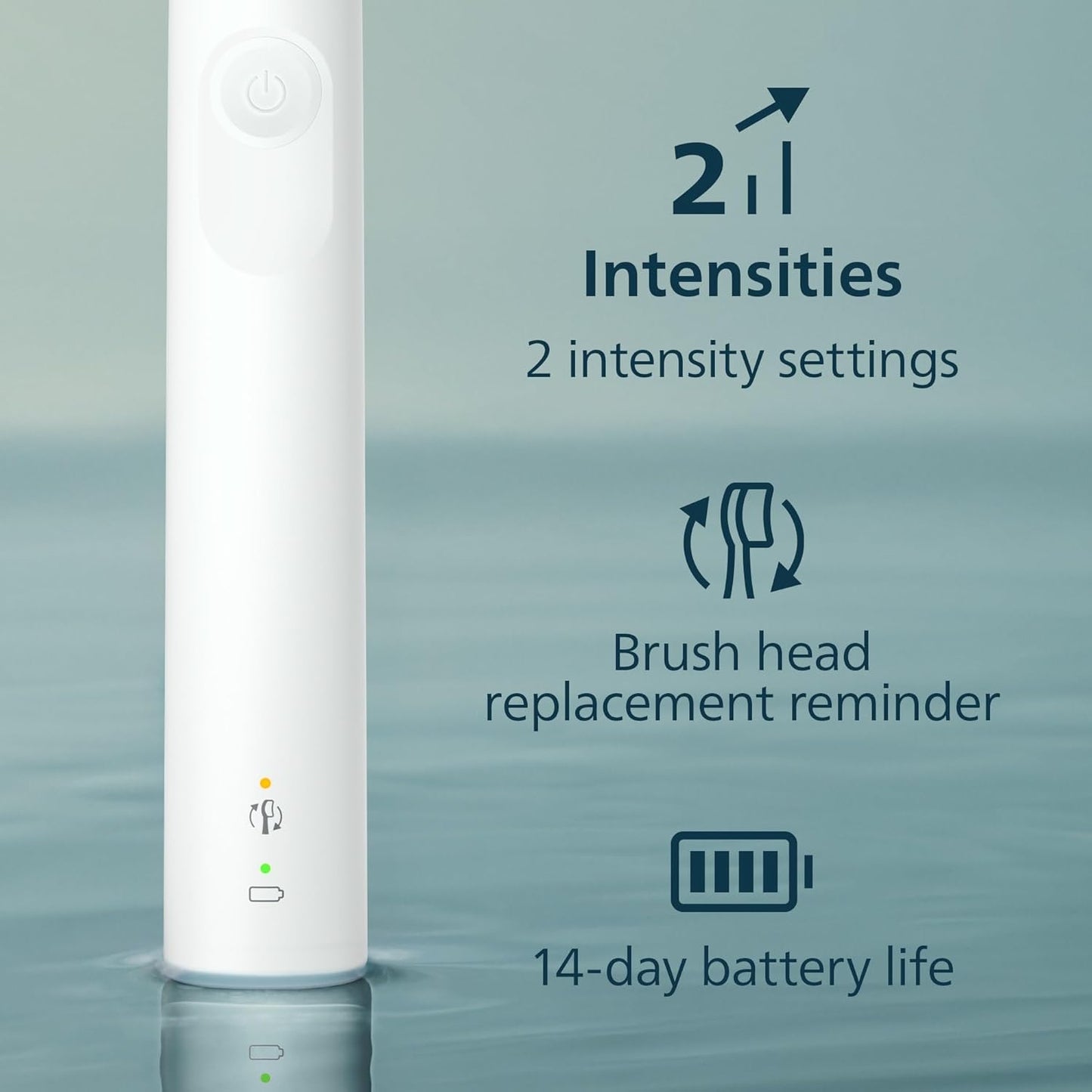 Philips Sonicare 4100 electric toothbrush retail packaging showing 700% better plaque removal