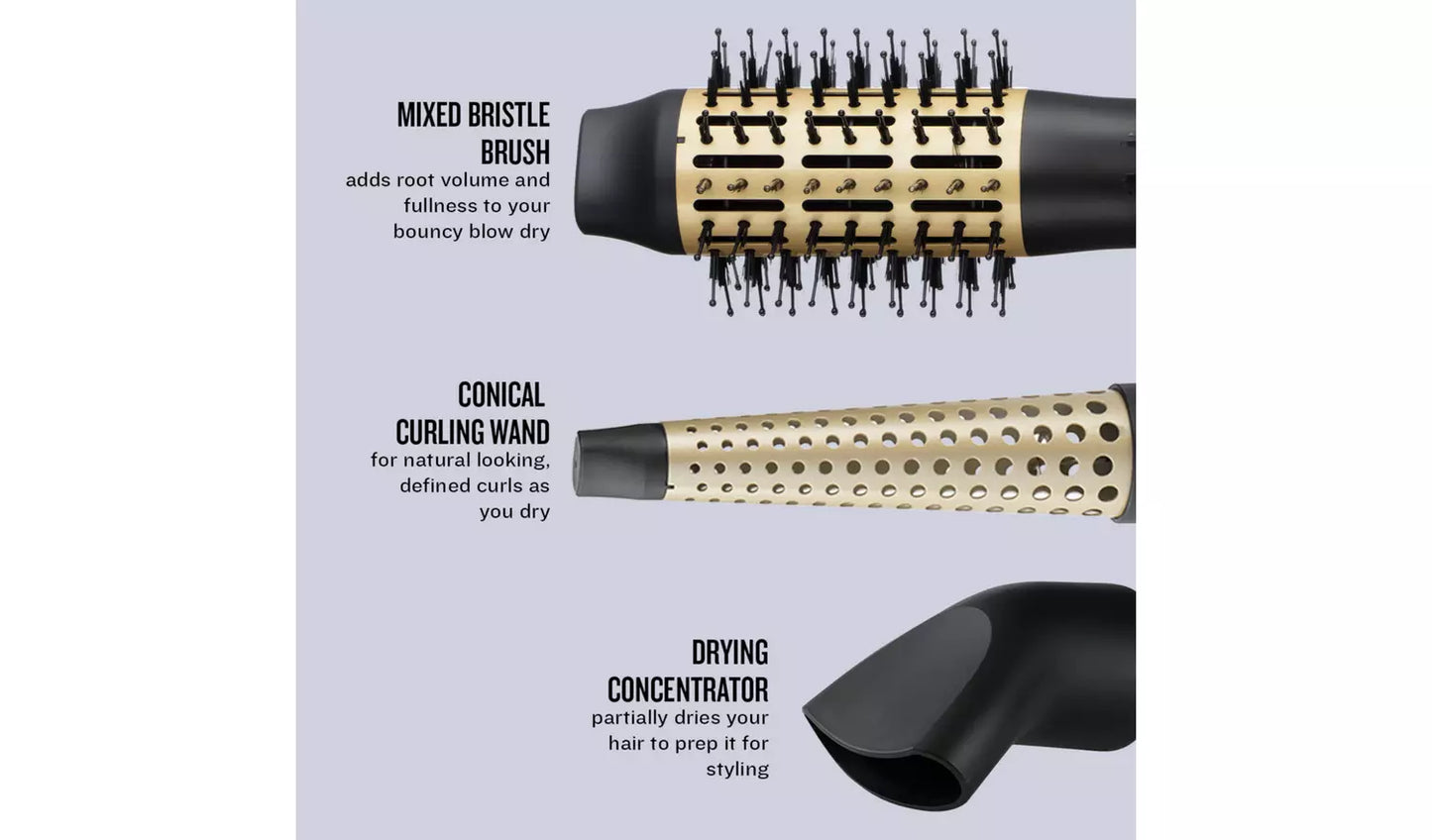 Remington AS5805 hot air styler three attachments - brush, wand and concentrator