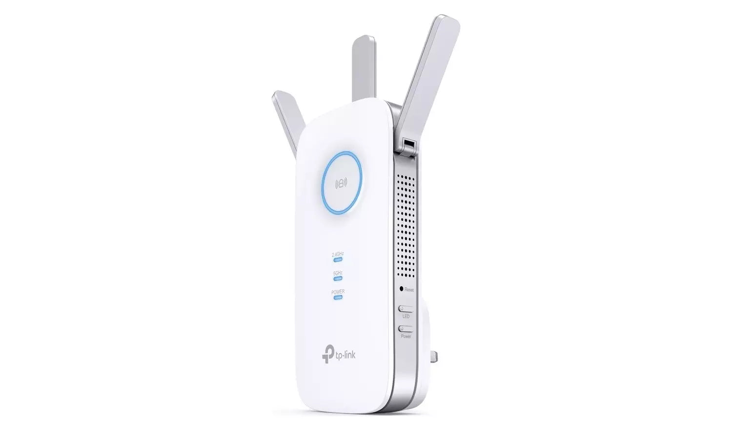 TP-Link RE450 wall-plug Wi-Fi extender with 3 external antennas