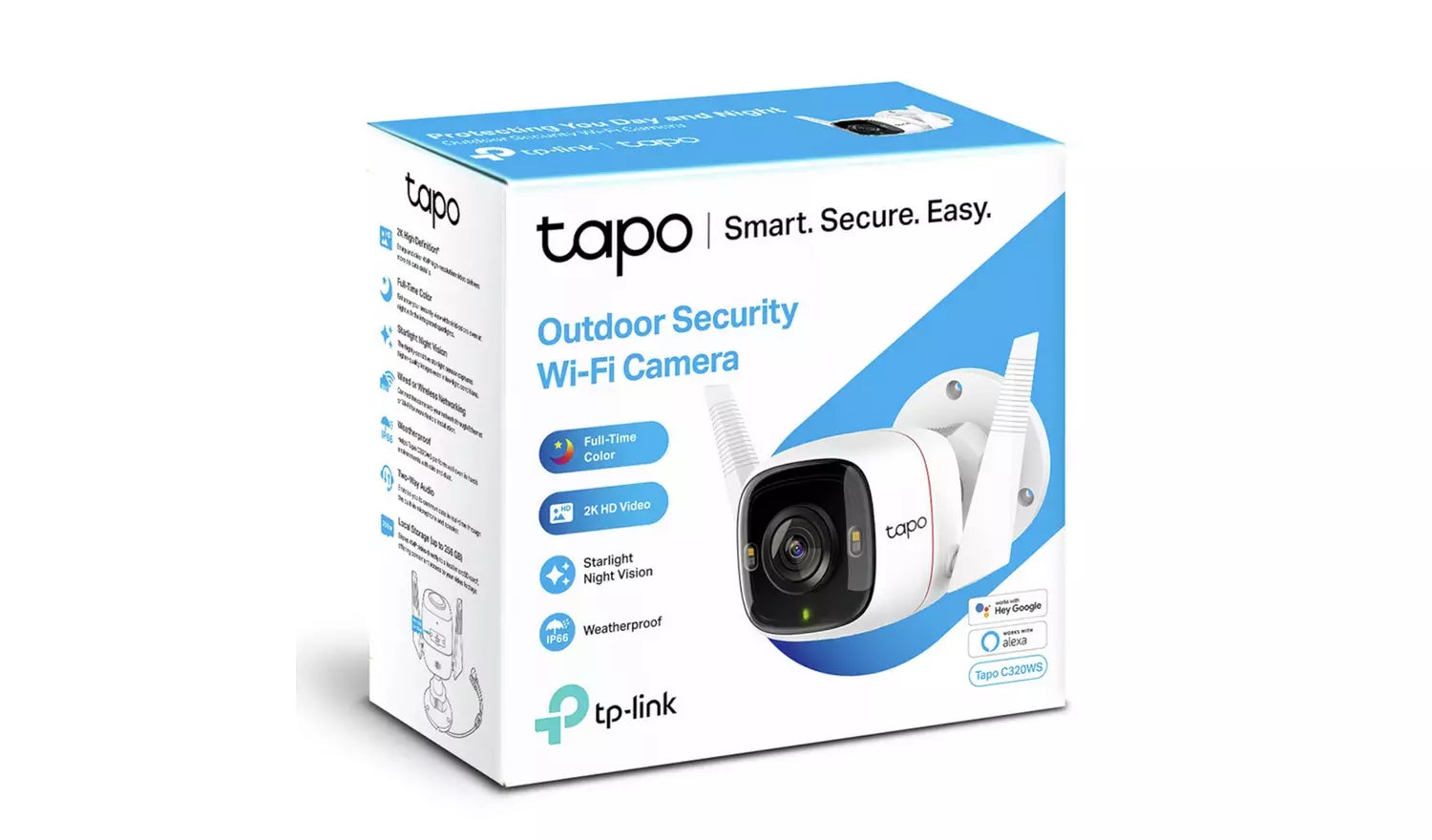 Tapo app live view and motion alert settings for C320WS security camera