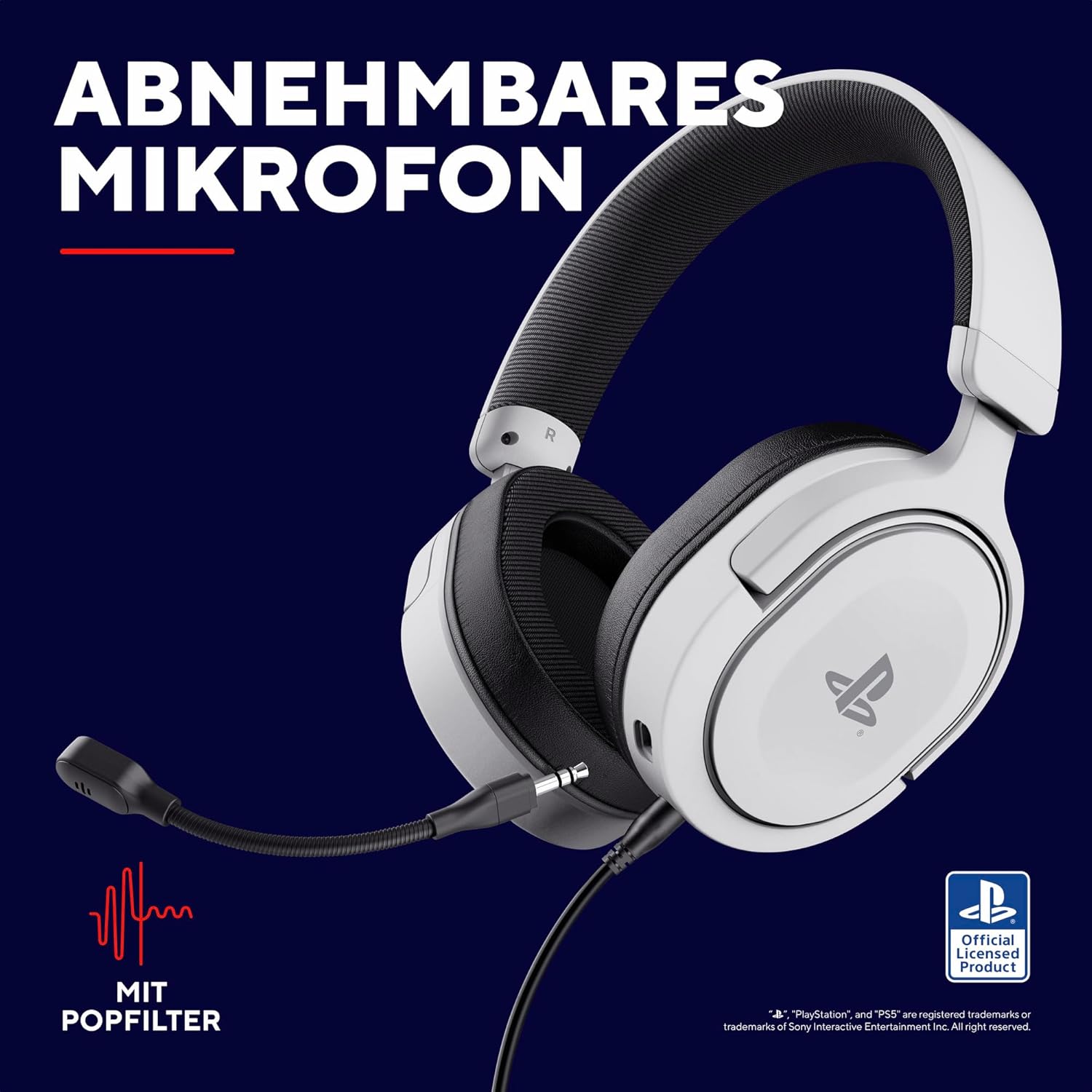 Trust Forta PS5 headset detachable omnidirectional microphone detail