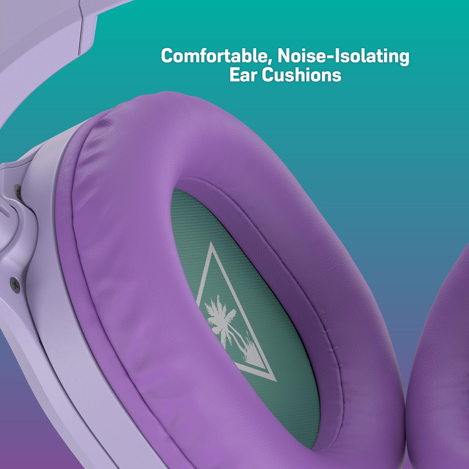 Turtle Beach Recon 70 lavender headset showing brand logo and headband