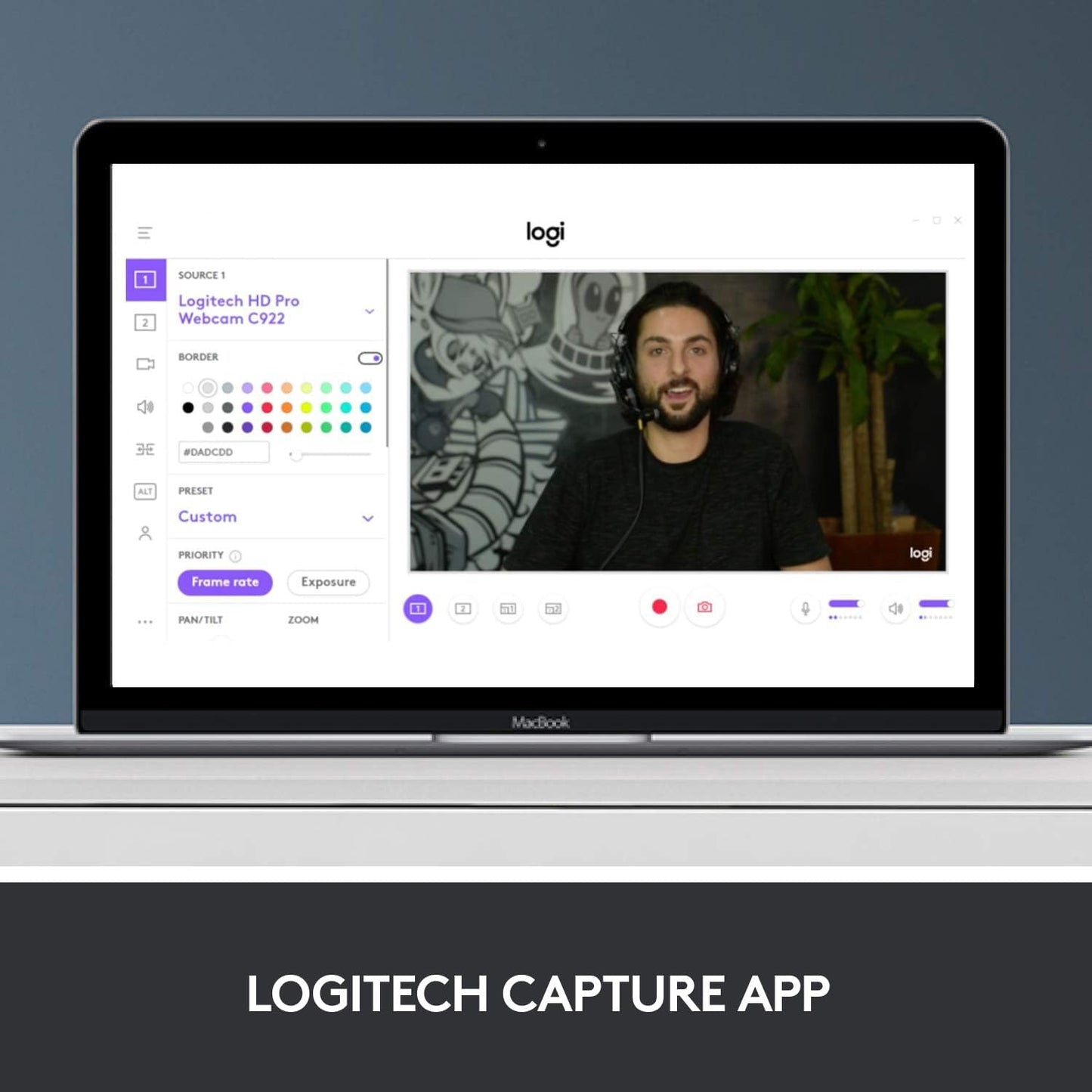 Video call footage captured using the Logitech C920 HD Pro Webcam