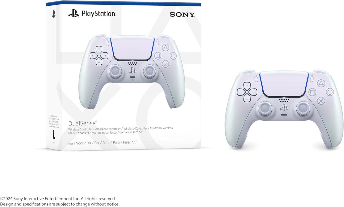  shotSony DualSense Wireless PS5 Controller Chroma Pearl front view